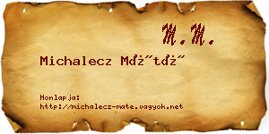 Michalecz Máté névjegykártya