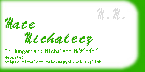 mate michalecz business card